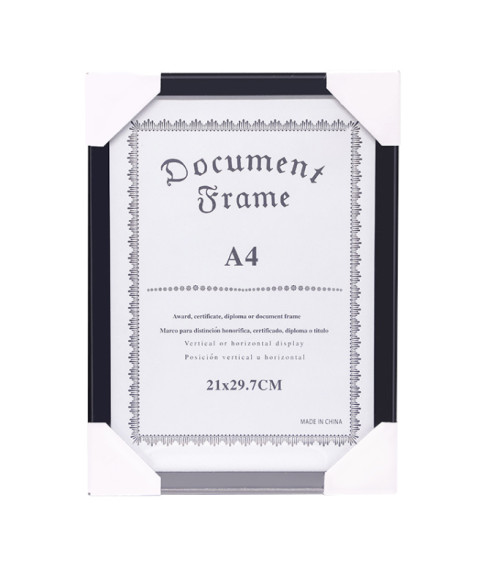 Ramă foto A4, din plastic, neagră